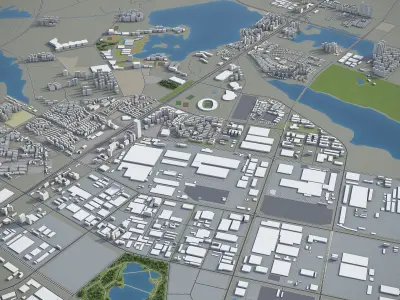 Wuhan  Low-poly 3D model