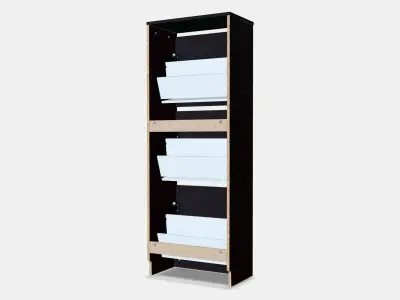 BISSA Shoe cabinet with 3 compartments 1 Low-poly 3D model