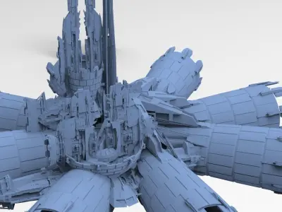 Halo Forerunner Inspired Energy Pilon Generators collection 1 3D model
