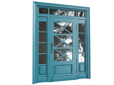 Entrance classic door 80 3D model