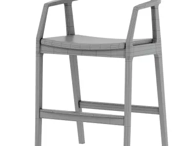 Sapporo semi-bar chair by deephouse 3D model