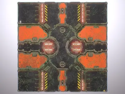 PBR Sci-Fi Spaceship Texture 30 Low-poly 3D model