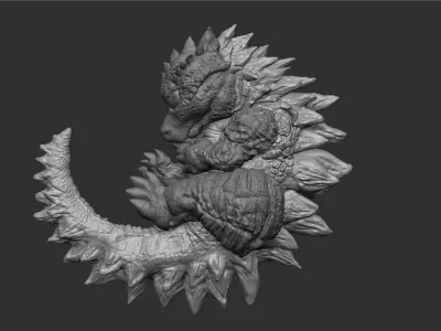BABY GODZILLA LIGHT 3D print model