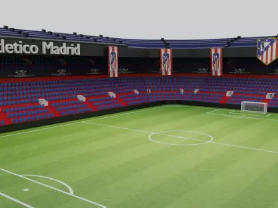 Atletico Madrid Football Stadium Low-poly 3D model