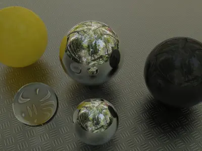 HDRI 2 PARK WITH HOTEL 3D model