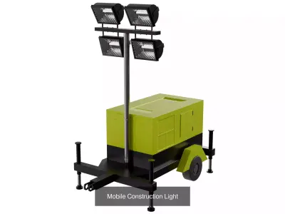Three Detailed Mobile Lights 3D Model Pack