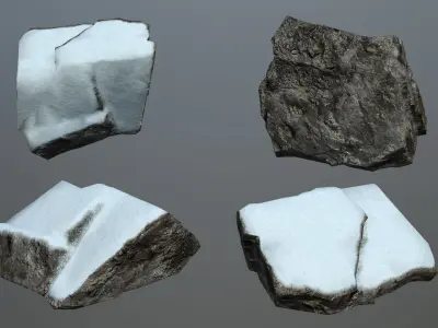 Rock Set 19 Low-poly 3D model
