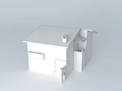 House with two floors 3D model