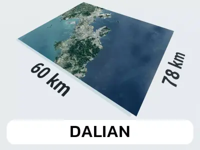 Dalian China City Landscape 3D Model 3D model