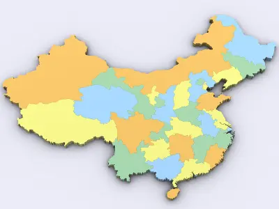 Map of China 3D model