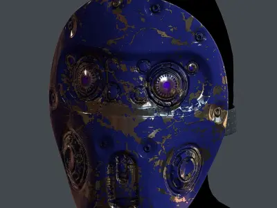 Gas mask helmet 3d model scifi Low-poly Low-poly Low-poly 3D model order