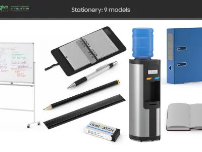 116 Office Equipment Collection 3D model