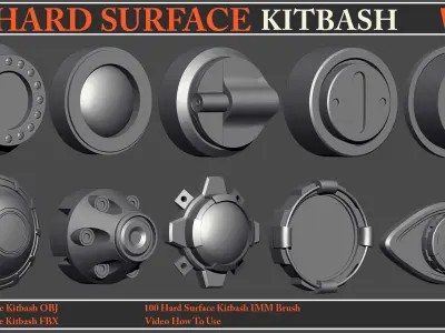 100 Hard Surface KITBASH VOL 02  3D model