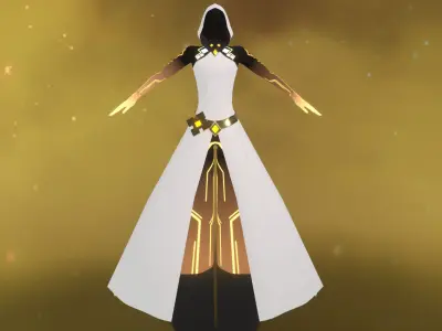 Archont Outfit Skin Low-poly 3D model