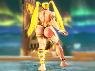 Gold N Roses Mika Low-poly 3D model