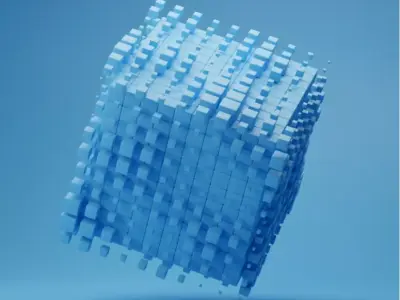 Geometry Nodes Cube Low-poly 3D model