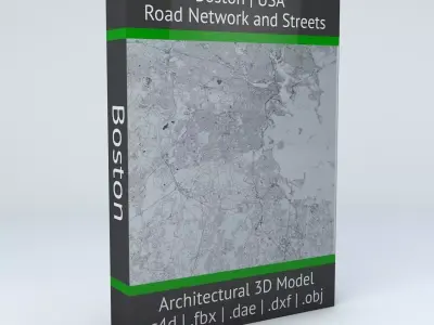 Boston Road Network and Streets 3D model