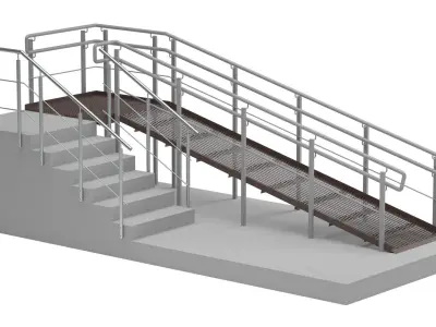 ramp and stairs 3D model