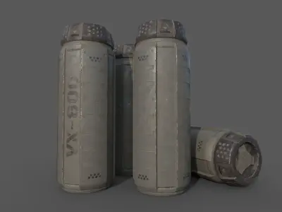 Sci-Fi Cargo Low-poly 3D model