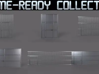 PBR Door Prison Cell 3D Model Pack