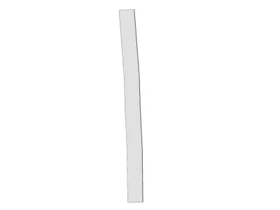 Concrete Curb Radius 12 m Outer 100 20 8 3D model