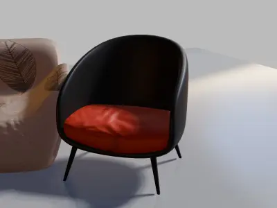 3 realistic sofa  3D model