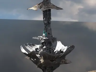 Sci fi Shroom rock 3D model