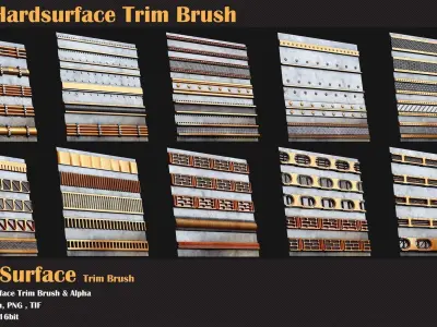 150 HardSurface Trim Brush-Vol2   Texture