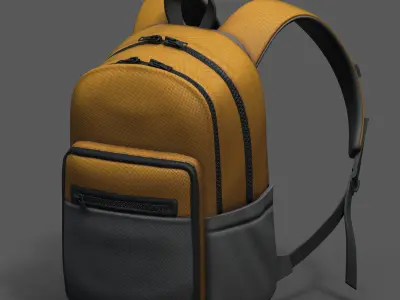 Backpack Camping Generic military combat soldier armor scifi  Low-poly 3D model