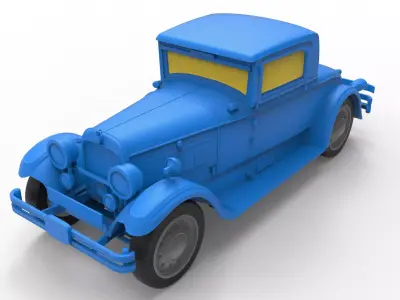 Nash Advanced 1927 Classic Car 3D print model