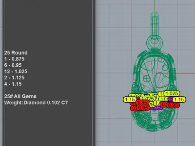 Diamond Bow Baby Bootie Necklace 3D print model