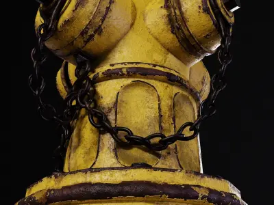 Fire Hydrant Low-poly 3D model