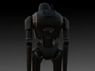 K-2SO Star Wars 3D Model High-Quality Rigged Low-poly 3D model