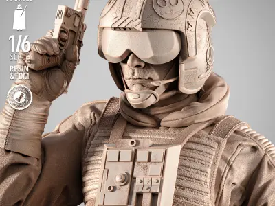 STAR WARS Luke Pilot Sculpture 3D print model