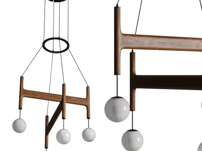 Astra 3 Suspension Lamp by Porada pendant light Low-poly 3D model