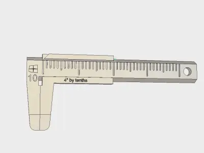 4 inch Calipers for printer test and simple measurements Free 3D print model