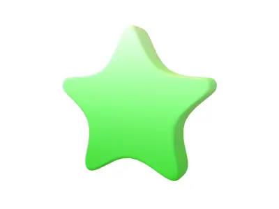 Star Emoji v2 002 Low-poly 3D model