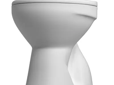 Floor Mount oval shape EWC toilet 3D model Modeled in 3ds max 3D model