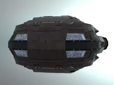 Star Cruiser Highly Detailed SciFi Spaceship with PBR Materials 3D model