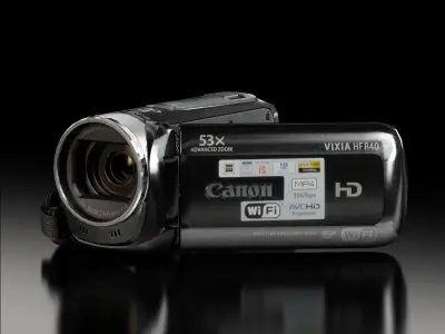 Canon Vixia HF R40 camcorder Low-poly 3D model