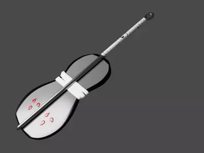 GUNBAI FROM NARUTO  Low-poly 3D model