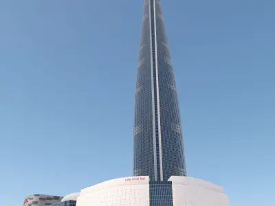 Lotte World Tower and the Mall 3D model 3D model