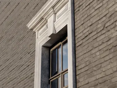 Classic window frame 3D model