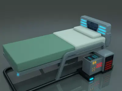 Sci Fi Bed 3D model