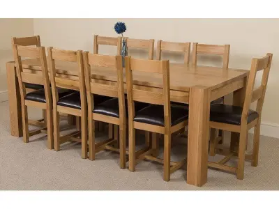 Stainbrook Oak Diner Table Chair Set 3D model