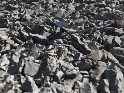 Fragments of concrete 3D model