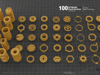Hard Surface Kitbash Vol 01 3D model
