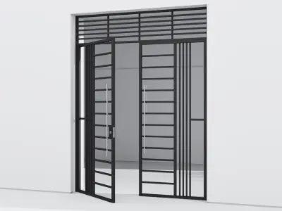 Aluminium door 52 3D model