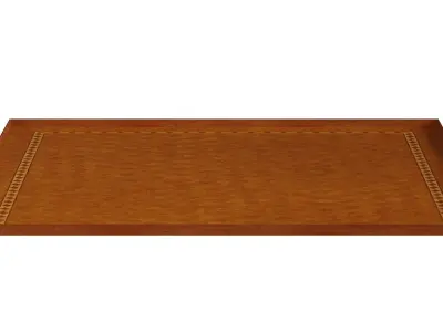 Floor wooden cutting board with embossed pattern 3D model