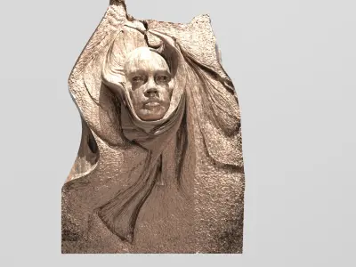 Sand Empress  face sculpture 3D model